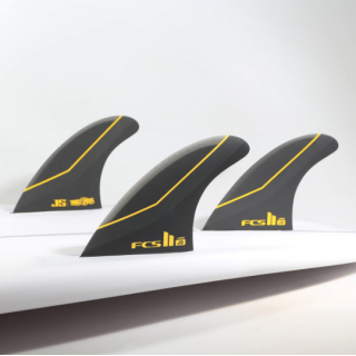 Ailerons - JS PC Carbon Medium Black Tri Retail Fins - FCS