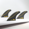 Ailerons - JS PC Carbon Medium Black Tri Retail Fins - FCS