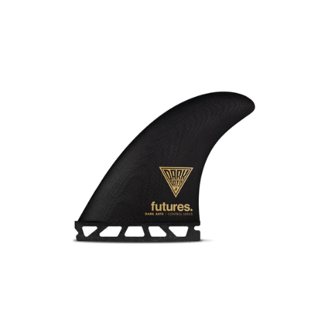 Ailerons - Dérives Thruster Dark Arts Fiberglass Black/Gold - FUTURES