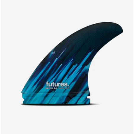 Ailerons - Dérives Thruster MAYHEM 3.0 Vapor core CarbonBlue - FUTURES