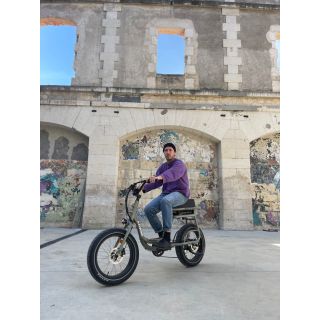 Vélo électrique biplace cargo compact - Yuvi 2