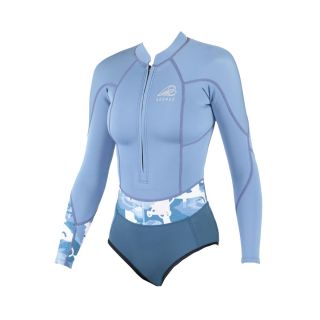 COMBINAISON SHORTY - SHORTY WOMEN 1/1 LS MINI ZIP DIVINE BL WOMEN - BLUE