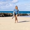 COMBINAISON SHORTY - SHORTY WOMEN 1/1 LS MINI ZIP DIVINE BL WOMEN - BLUE