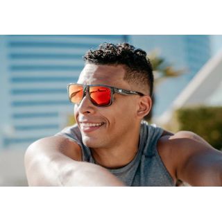 KNOCKAROUND - Lunettes de Soleil Torrey Pines Sport Clear Grey / Red Sunset
