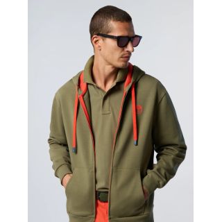 NORTH SAILS - Sweat à capuche entièrement zippé avec écusson logo