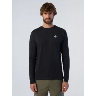 NORTH SAILS - T-shirt manches longues avec écusson logo S Black