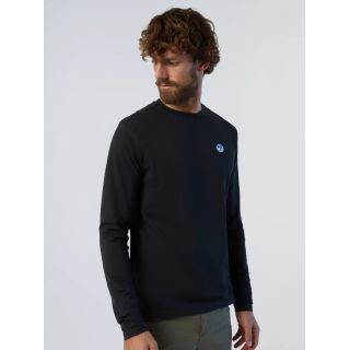 NORTH SAILS - T-shirt manches longues avec écusson logo S Black
