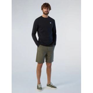 NORTH SAILS - T-shirt manches longues avec écusson logo S Black