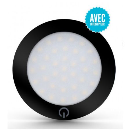 SPOT BÉLÉNOS NOIR LED 3W AVEC INTERRUPTEUR