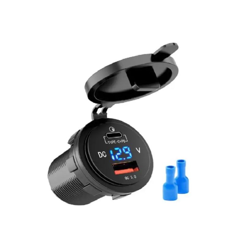 PRISES USB / USB-C ET VOLTMETRE