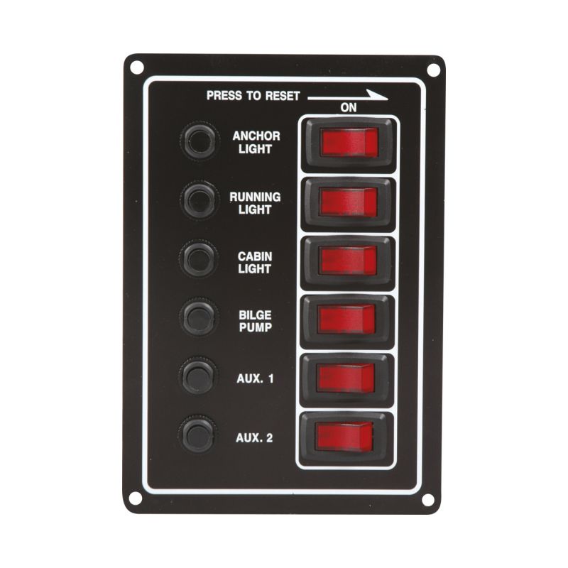 TABLEAU ELECTRIQUE 6 INTERS AVEC DISJONCTEURS