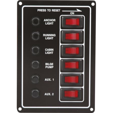 TABLEAU ELECTRIQUE 6 INTERS AVEC DISJONCTEURS