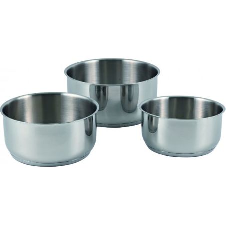 BATTERIE DE CUISINE 3 CASSEROLES + 1 POÊLE + 2 POIGNÉES