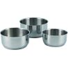 BATTERIE DE CUISINE 3 CASSEROLES + 1 POÊLE + 2 POIGNÉES