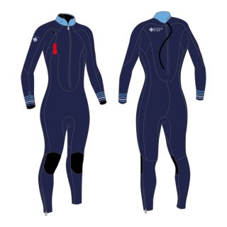 OCEANSTEP - combinaison femme - STEAMER 4/3 Dual zip M Bleu