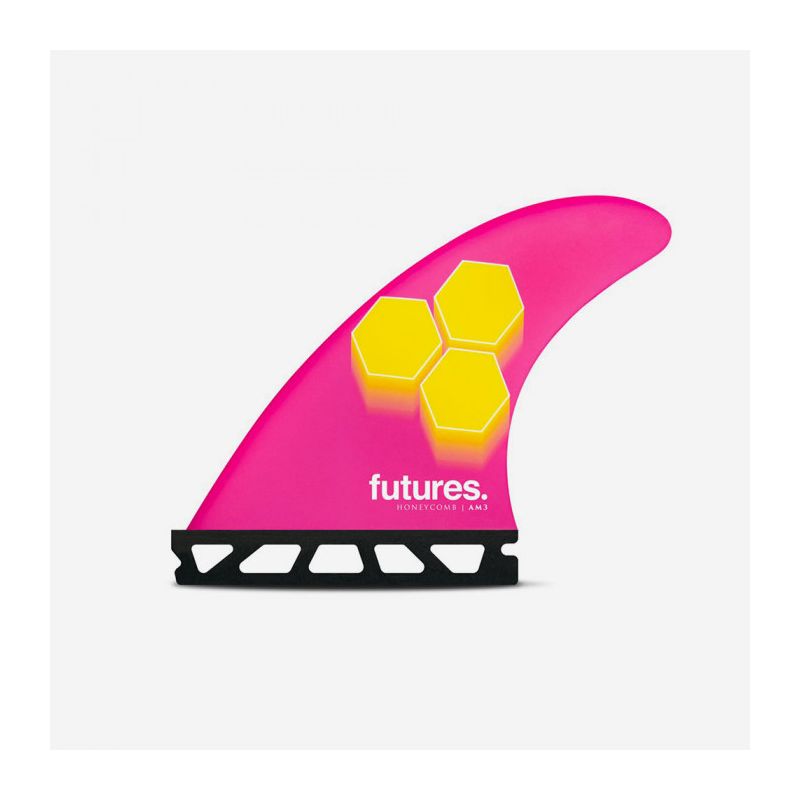 FUTURES - DERIVES THRUSTER FAM3 AL MERRICK RTM HEX PINK & YELLOW