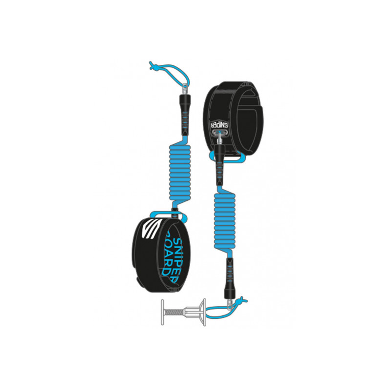 LEASH de BODYBOARD - DELUXE WRIST COILED - SNIPER