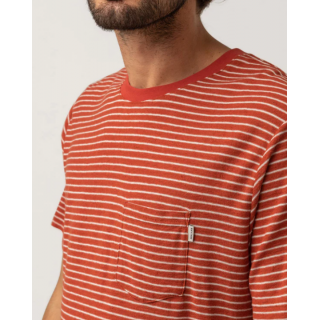 RYTHM - TEE-SHIRT LINEN STRIPE SS