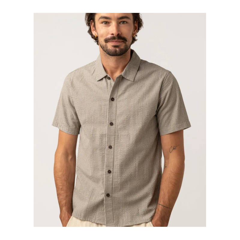 Chemise manches courtes - SEERSUCKER STRIPE SS - RYTHM.