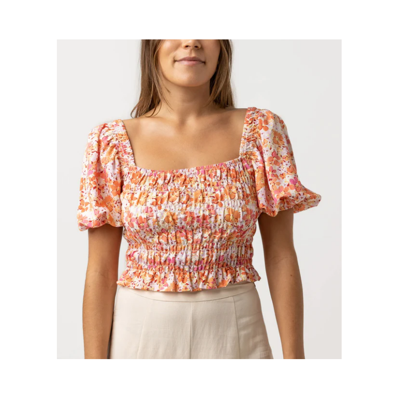 RYTHM - TOP ROSA FLORAL SMOCKED